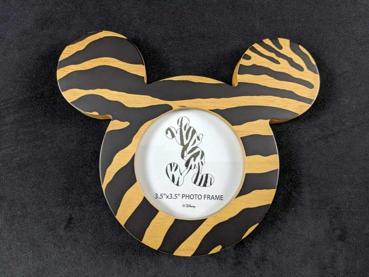 Disney Parks Animal Kingdom Mickey Zebra Stripes Wooden
