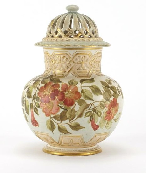 Doulton Lambeth potpourri vase and cover by Edith D