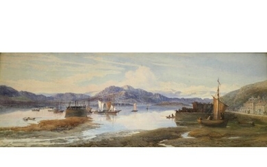 EDWIN MOORE (1813-1893) EAST TARBERT HARBOUR Signed twice wi...