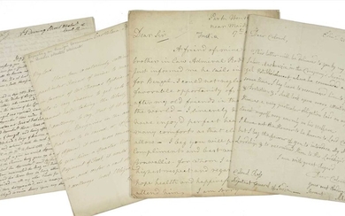 East India Company & British Army. 10 autograph letters of recommendation & similar, 18-19th century