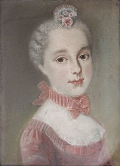 Ecole française XVIIIe XIXe. Portrait de jeune fem…