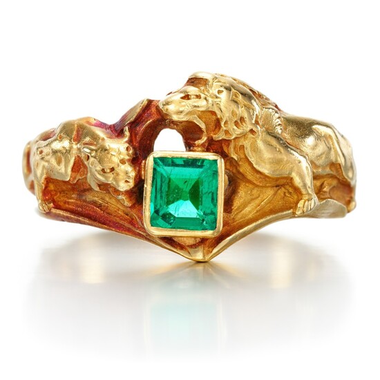 Emerald ring, early 20th century