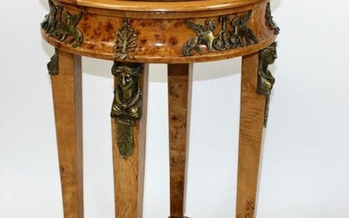 Empire style gueridon table with marble