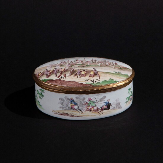 Enameled metal tobacco box, Germany second half of the 18th century