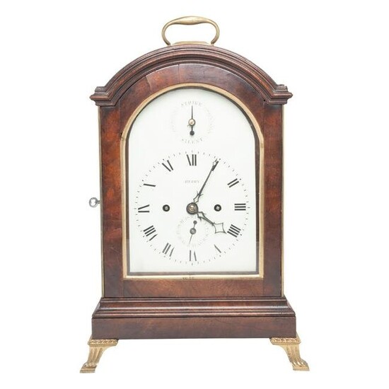 English George III Mahogany Bracket Clock by Berry