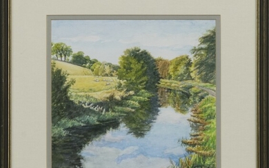 FORTH & CLYDE CANAL, A WATERCOLOUR BY JEAN PENRICE