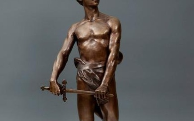 FRANÃ‡OIS-RAOUL LARCHE (France, 1860-1912). "Vingt ans", ca.1900. Bronze sculpture. Signed on the
