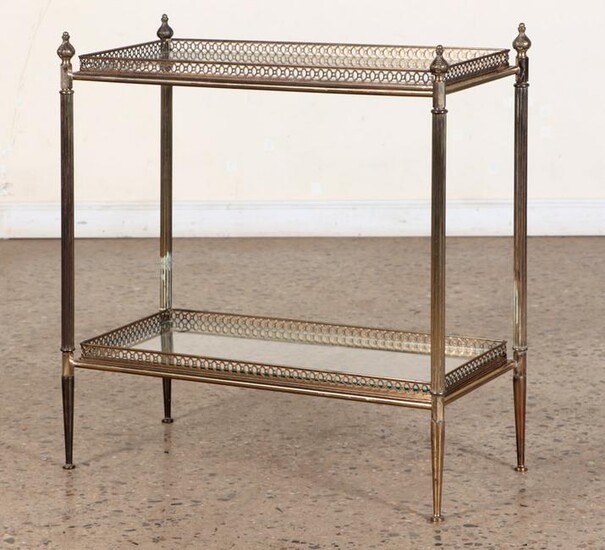 FRENCH BRASS GLASS TABLE DIRECTOIRE STYLE C.1950