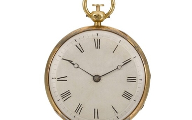 FRENCH, LONDON | A GOLD OPEN-FACED QUARTER REPEATING WATCH CIRCA 1850, NO. 5683