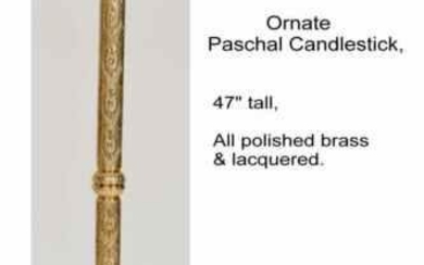 Fine Church Paschal Candlestick + Altar Candlestick +