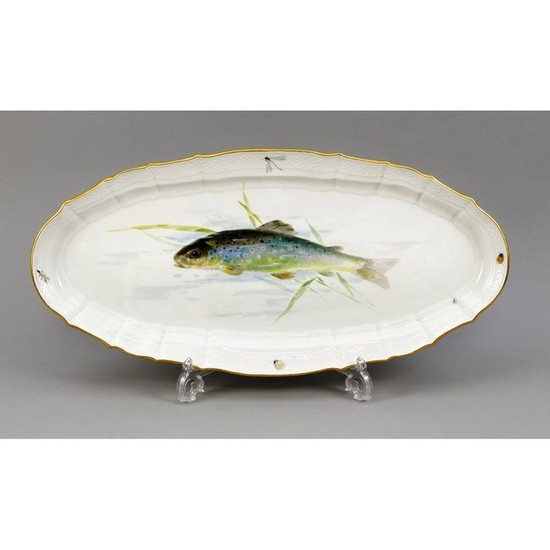 Fish plate, Meissen, mark