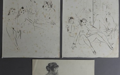 Five drawings and five watercolours on the erotic and homosexual theme.