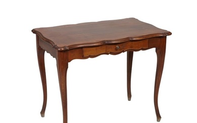 French Louis XV Style Cherrywood Writing Table, 20th c., H.- 28 1/2 in., W.- 35 1/2 in., D.- 23 in.