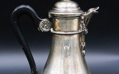 French sterling silver pitcher, 19th century