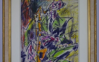 GEN PAUL (1895-1975) Le Saxophoniste Crayons de couleurs sur papier, signée en haut à gauche...