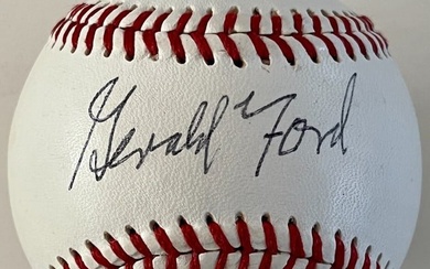 GERALD R. FORD d.2006 (38th U.S. President) signed Rawlings Baseball-JSA Letter