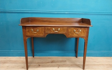 Georgian mahogany side table with gallery back with three s...