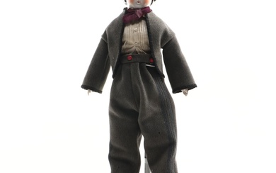 German China Head Cloth Body Male Doll, Early to Mid-19th Century