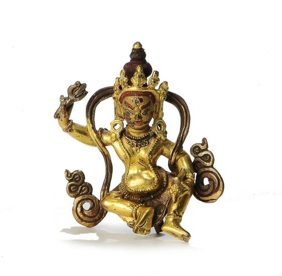 Gilt Bronze Tibetan Deity Figure, 17-18th Century