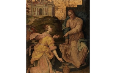 Giovanni Maria Butteri, um 1540 Florenz – 1606 ebenda, zug., JESUS UND DIE SAMARITERIN AM BRUNNEN