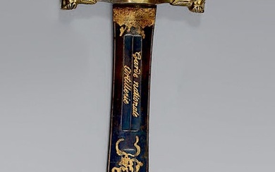 Glaive fantaisie de type 1831 pour la garde nationale, garde en laiton, quillons ornés d'une...