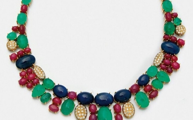 Glamorous multicolour necklace