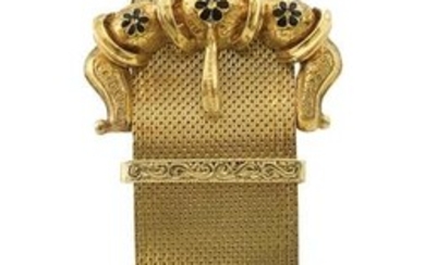 Gold and Enamel Fringe Bracelet