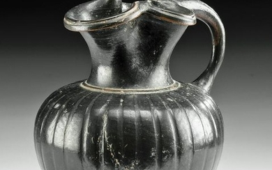 Greek Campanian Blackware Trefoil Oinochoe