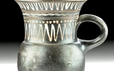 Greek Gnathian Glazed Pottery Thistle Mug