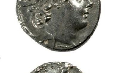 Greek Syrian Kings Antiochus VI Silver Drachm