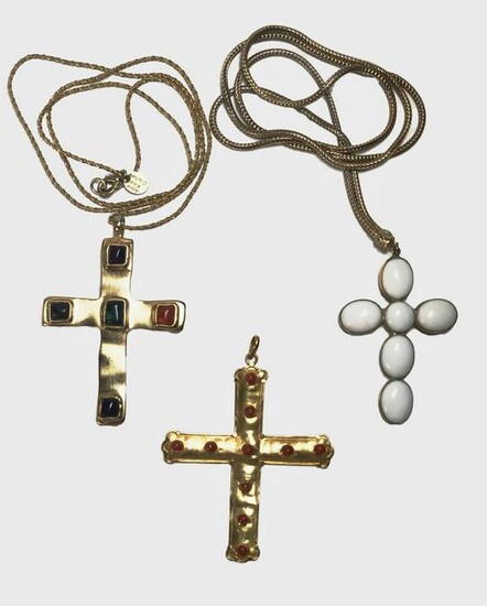 Group Of Three Vintage Crosses