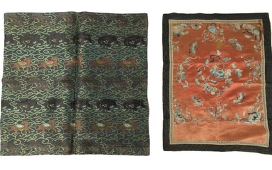 Group of 2 Chinese Embroideries, 19th Century