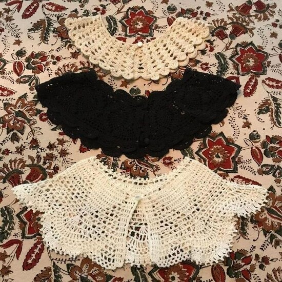 Group of Handmade Crochet Collars