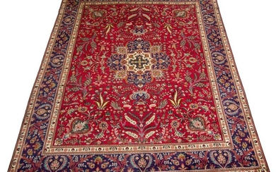 Hand-knotted Tabriz Wool Rug 10'2" x 13'0"