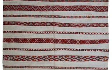 Handmade vintage Moroccan kilim 5.2' x 8.5' ( 159cm x