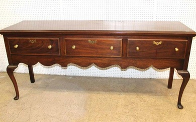 Henkel Harris solid mahogany 3 drawer buffet with wear on top
