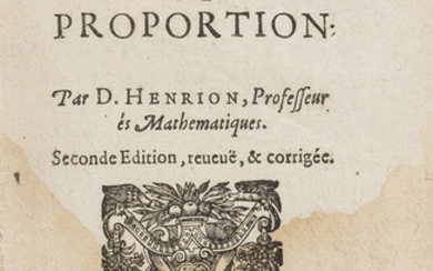 Henrion (Denis) Usage Du Compas De Proportion, second edition, Paris, Fleury Bourriquant, 1624.