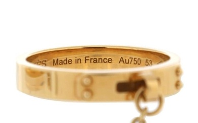 Hermes Kelly Clochette Double Ring 18K Yellow Gold