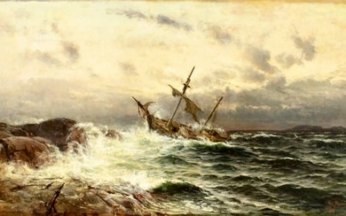Hjalmar Munsterhjelm (Finland,1840-1905) oil painting antique