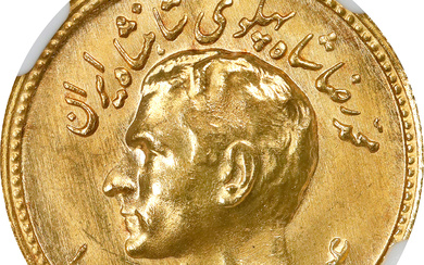 IRAN. 1/2 Pahlavi, SH 1324 (1945). Muhammad Reza Pahlavi. NGC MS-66.