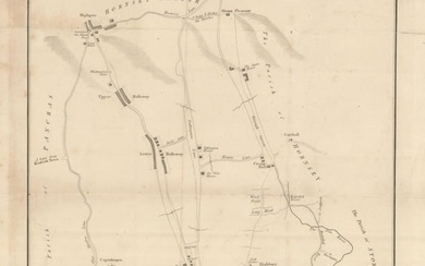 ISLINGTON PARISH 1735 Holloway Highgate Crouch End. Scarce HAWKSWORTH 1811 map