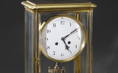Importante pendule cage en bronze doré, verre... - Lot 222 - Conan Belleville Hôtel d'Ainay