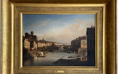 Isidore DAGNAN (1794-1873) Le pont Marie... - Lot 22 - Goxe - Belaisch - Hôtel des ventes d'Enghien