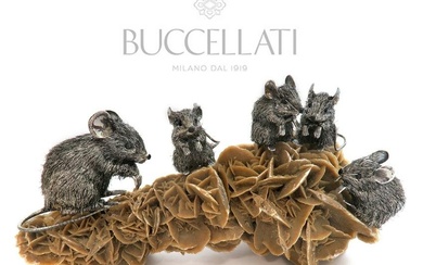 Italian Buccellati Sterling Silver Group of Mice