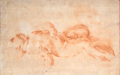 Italian School, 17th Century, Drawing of a Baby