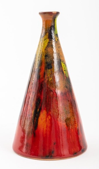Italian Vietri Polychrome Glazed Ceramic Bud Vase