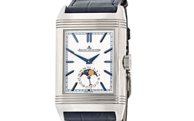 JAEGER-LECOULTRE Reverso Tribute Moon Manual-winding Silver Dial Men's Watch