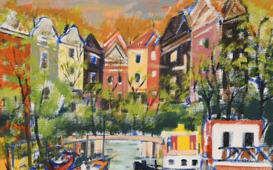 Jacques BRENNER (1936) "Amsterdam" hst wd 40x40