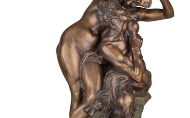 Jef Lambeaux (1852-1908), the seduction, patinated bronze, H 34 cm