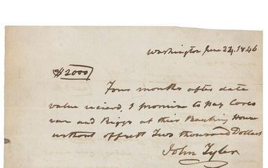 John Tyler Autograph Document Signed